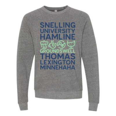 BELLA + CANVAS - Sponge Fleece Raglan Crewneck Sweatshirt - Printed Logo Thumbnail